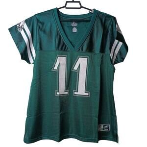 Majestic Womens NFL Philadelphia Eagles 11 Carson Wentz Mesh Jersey Plus Size 1X